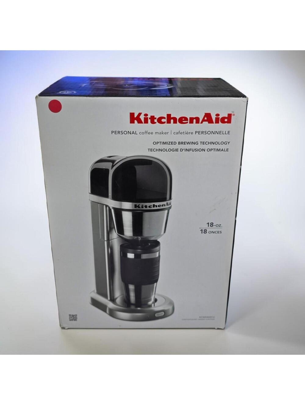 KitchenAid Personal Coffee Maker 18oz Single Serve Brewer Stainless Steel New